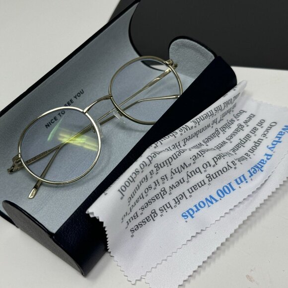 warby parker garrison m 1709 Polished Gold Ivy Round Eyeglasses Frames 50-19 140 - Picture 15 of 15